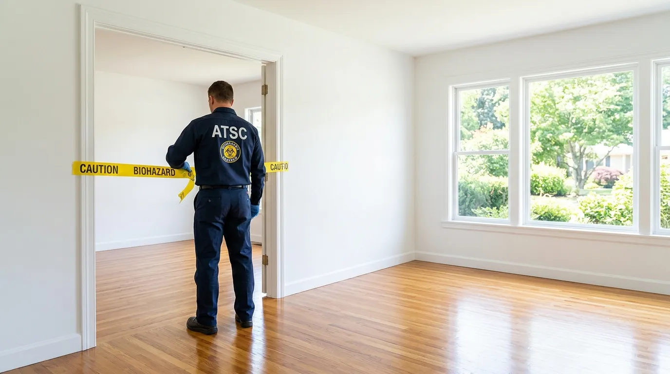 Certified biohazard cleanup crew performing Decomposition Cleanup in Sheboygan